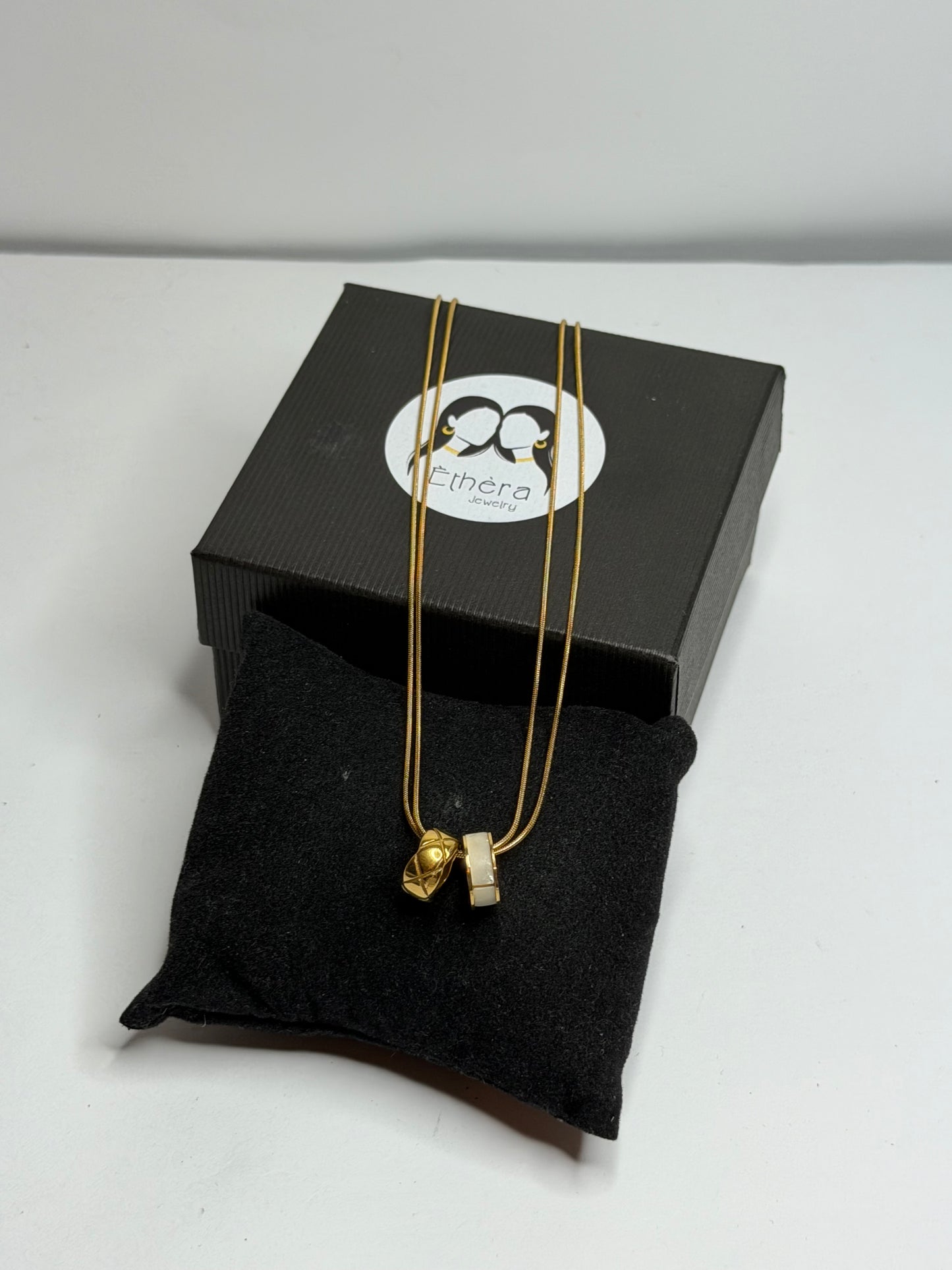 Double Necklace with 2 rings
