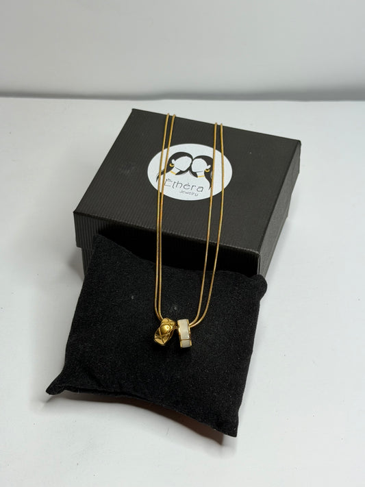 Double Necklace with 2 rings