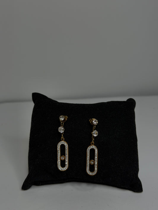 Σκουλαρίκια κρεμαστά με zircon